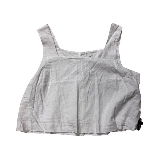 Top Sleeveless By Gap In White, Size:L