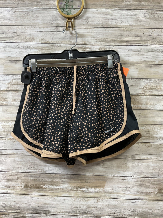 Athletic Shorts By Nike Apparel In Black & Tan, Size:L