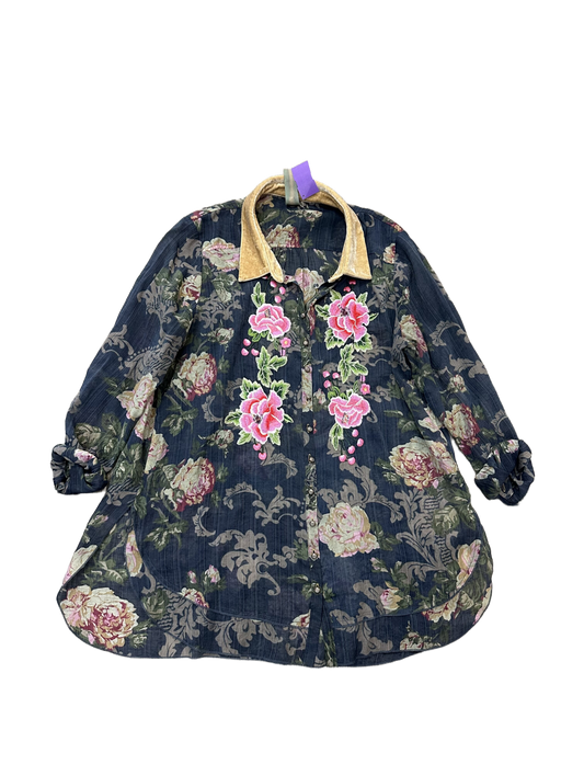 Blouse Long Sleeve By Aratta Silent Journey  Size: L