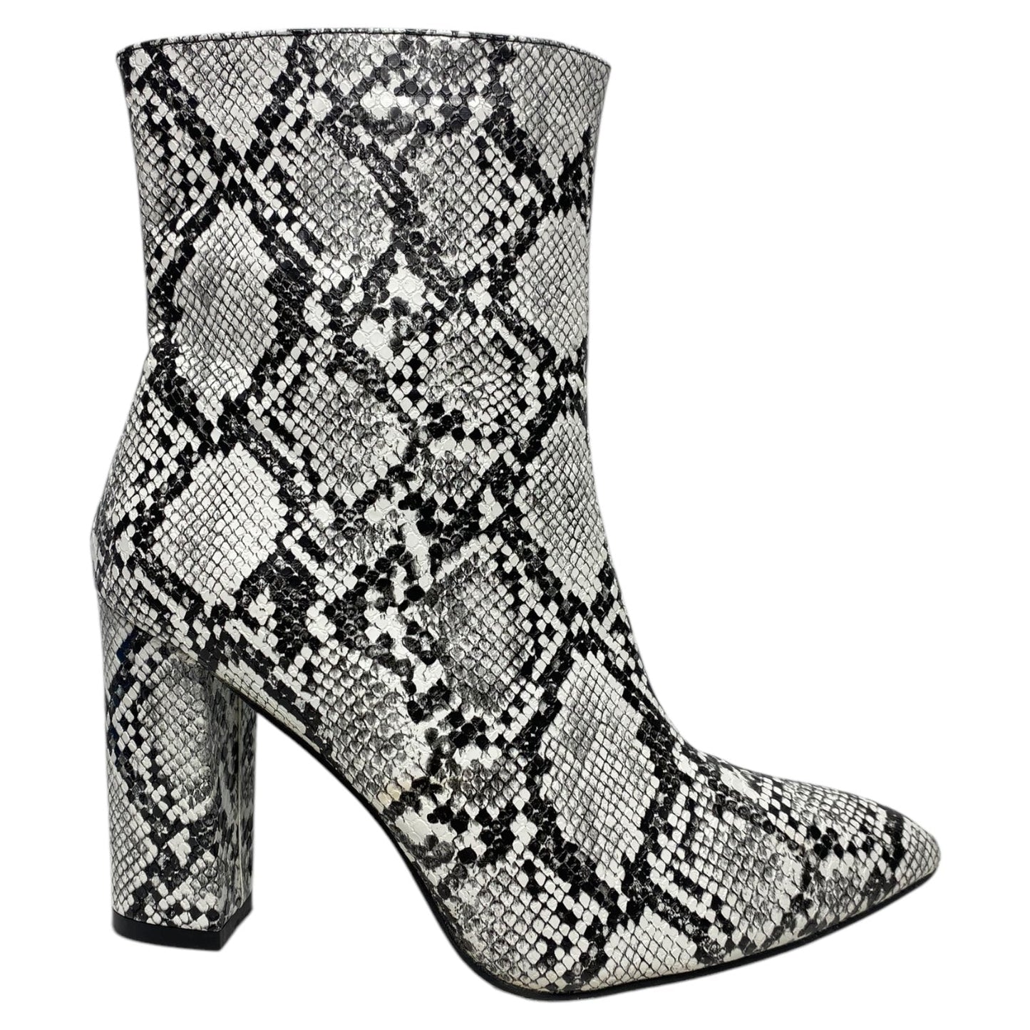 Boots Ankle Heels By Clothes Mentor In Animal Print, Size:10.5