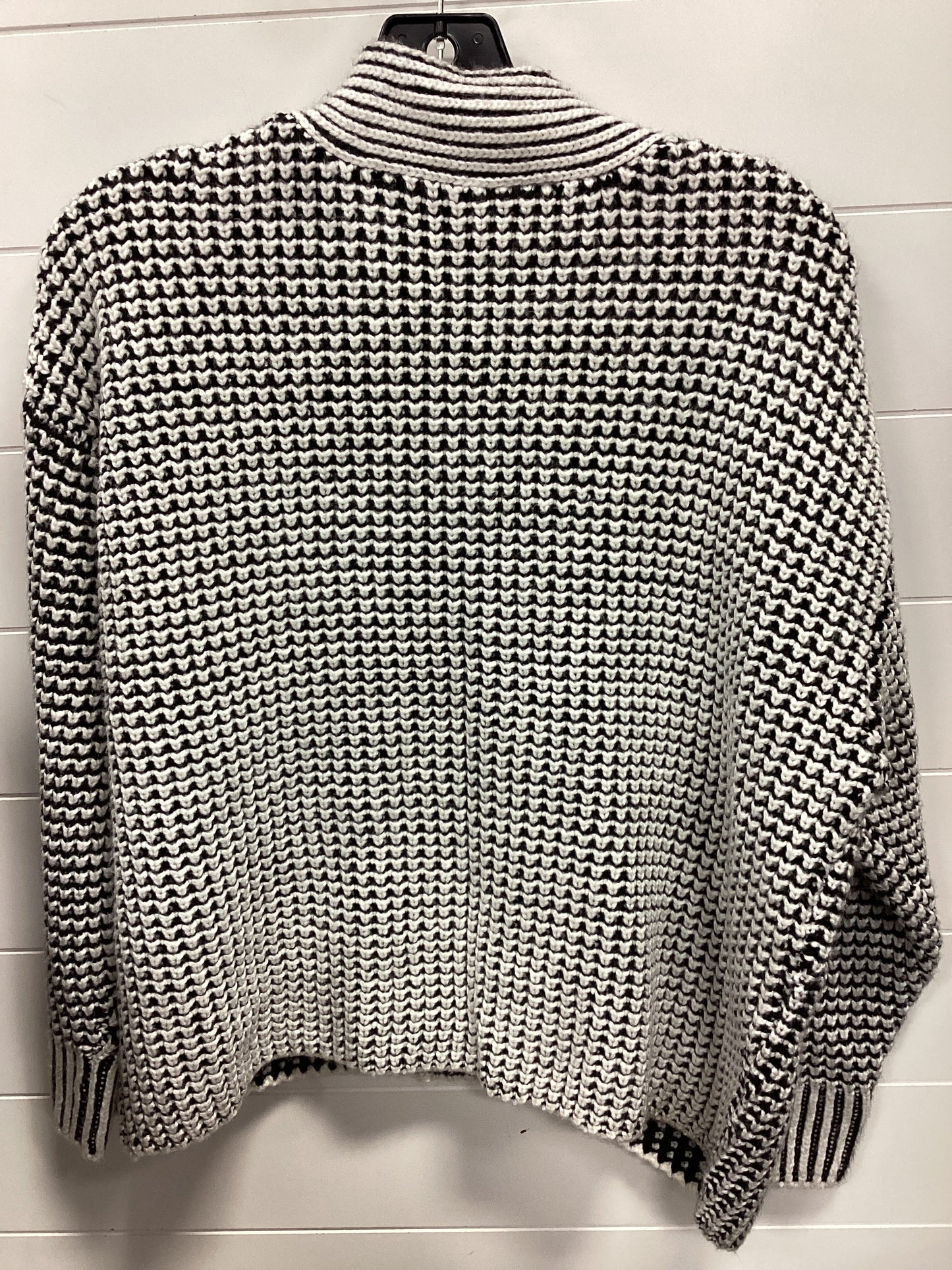 Sweater Cardigan By Christopher And Banks In Black & White, Size:Lp