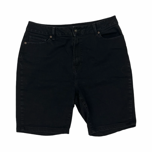 Shorts By Clothes Mentor In Black Denim, Size:16
