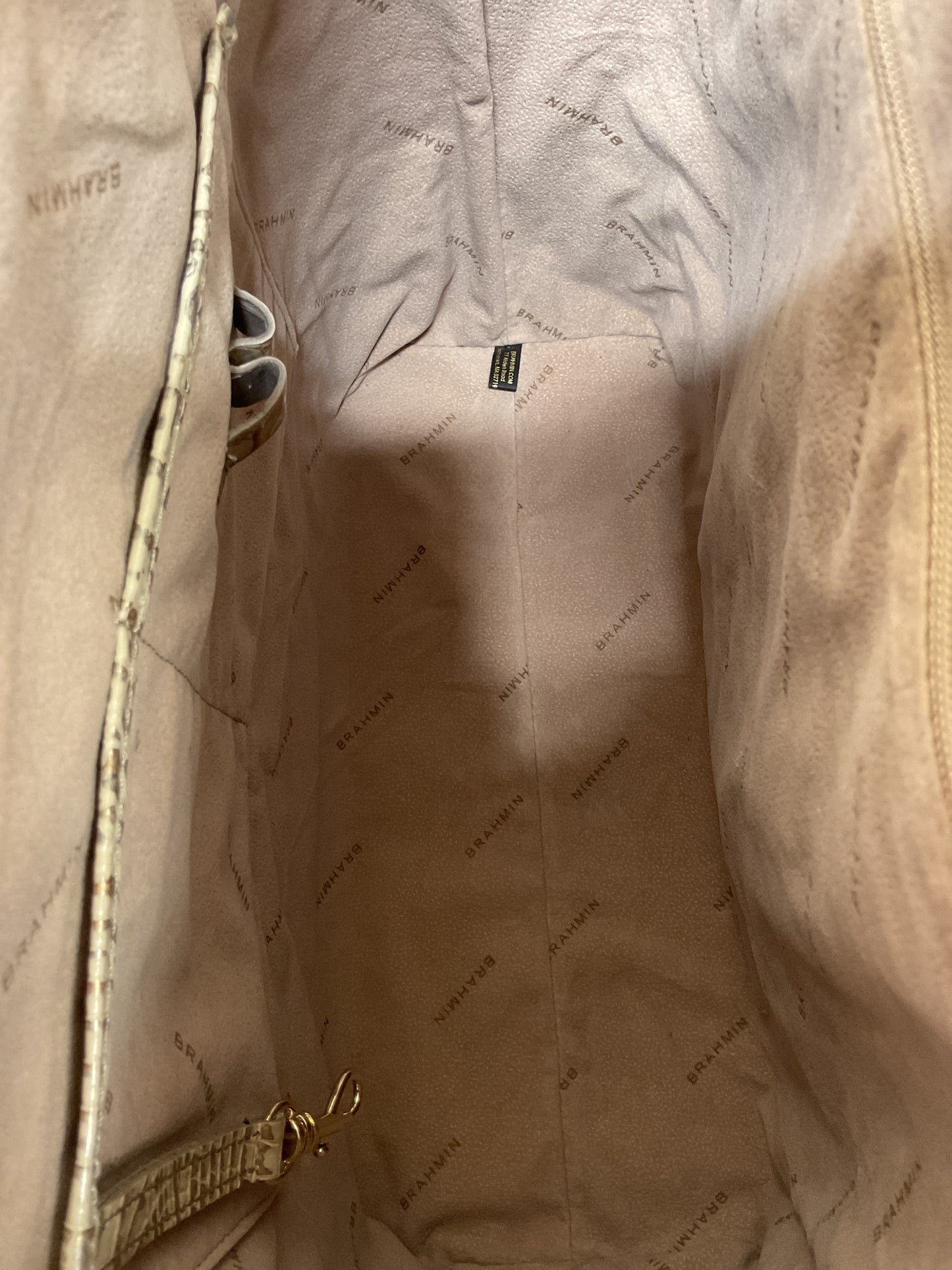 Handbag Designer By Brahmin In Beige, Size:Large