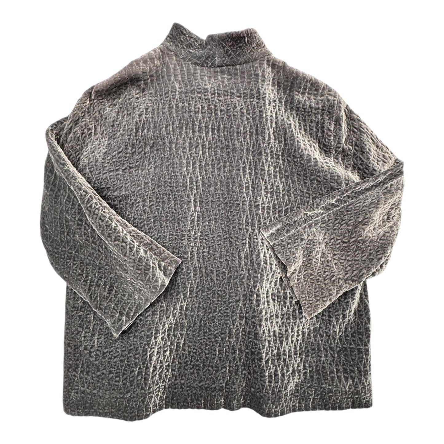 Blazer Designer By Eileen Fisher In Grey, Size:L