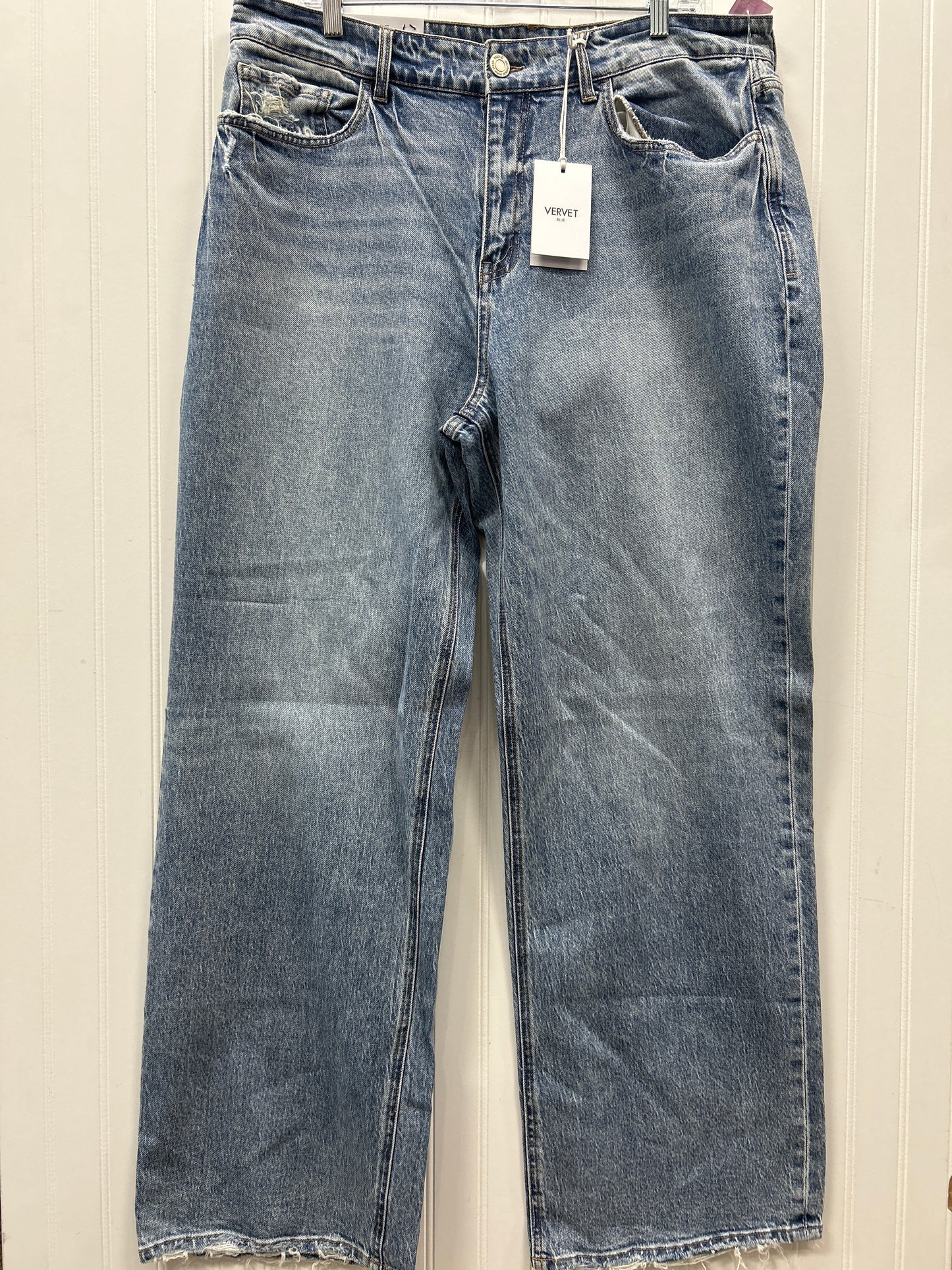 Jeans Wide Leg By Vervet In Blue Denim, Size:18 NWT