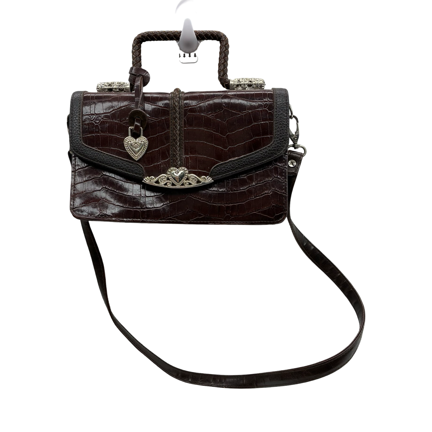 Crossbody Leather By Clothes Mentor In Brown, Size:Medium