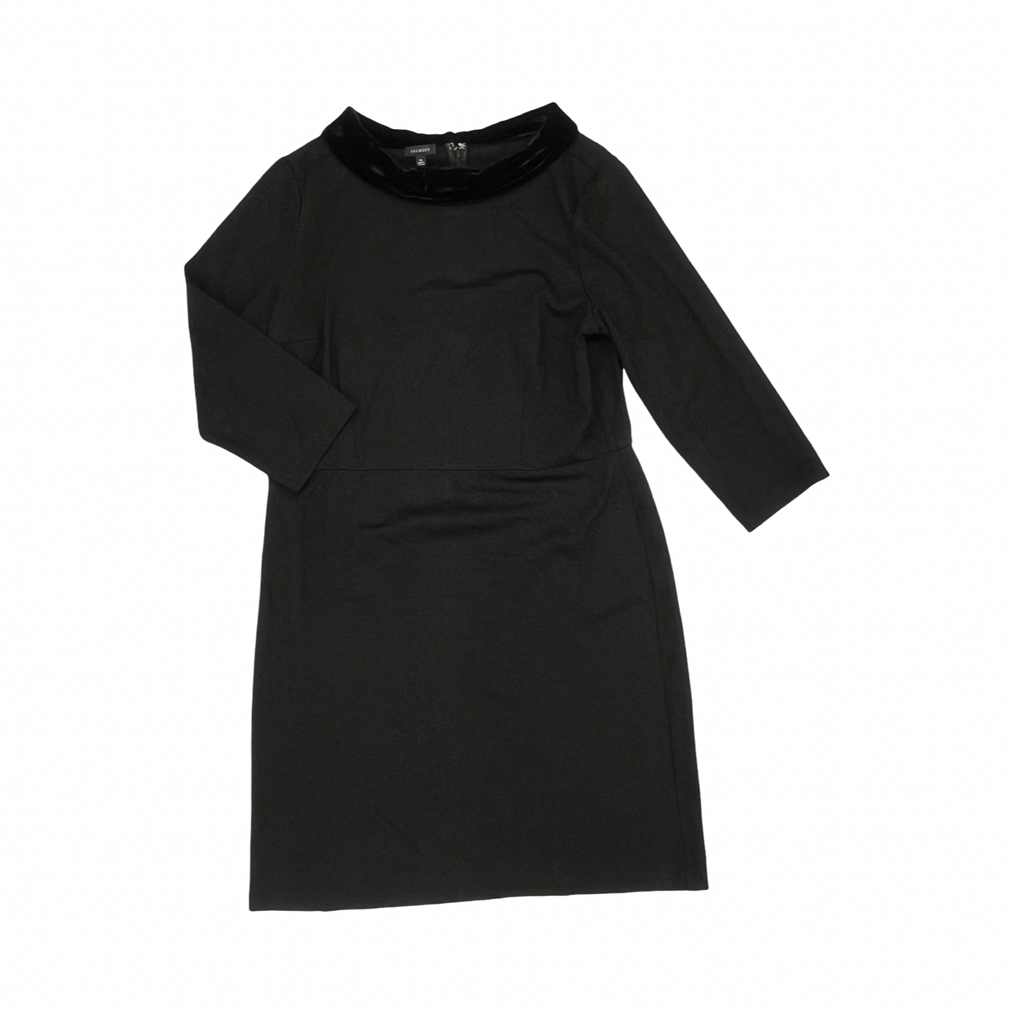 Dress Party Midi By Talbots In Black, Size:14