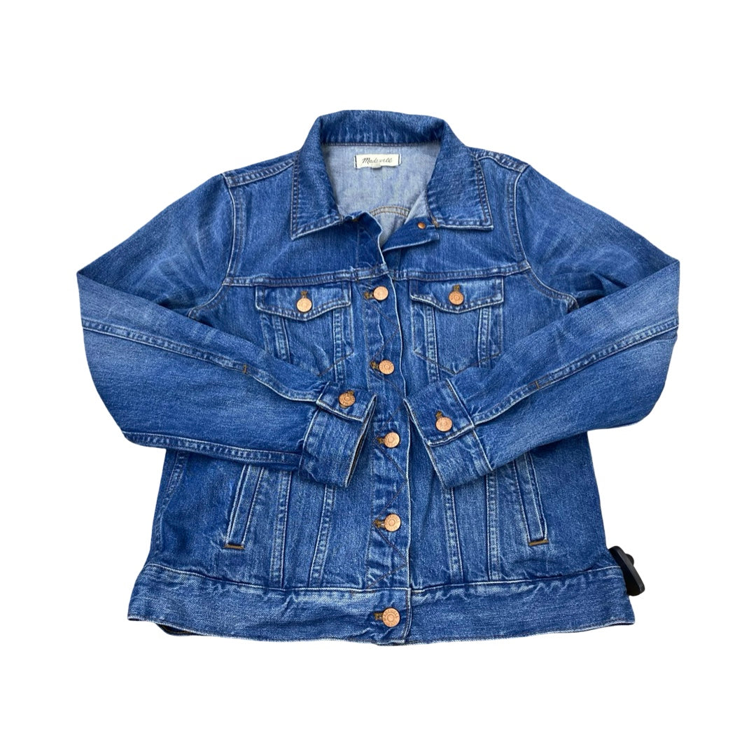 Jacket Denim By Madewell In Blue Denim, Size:M