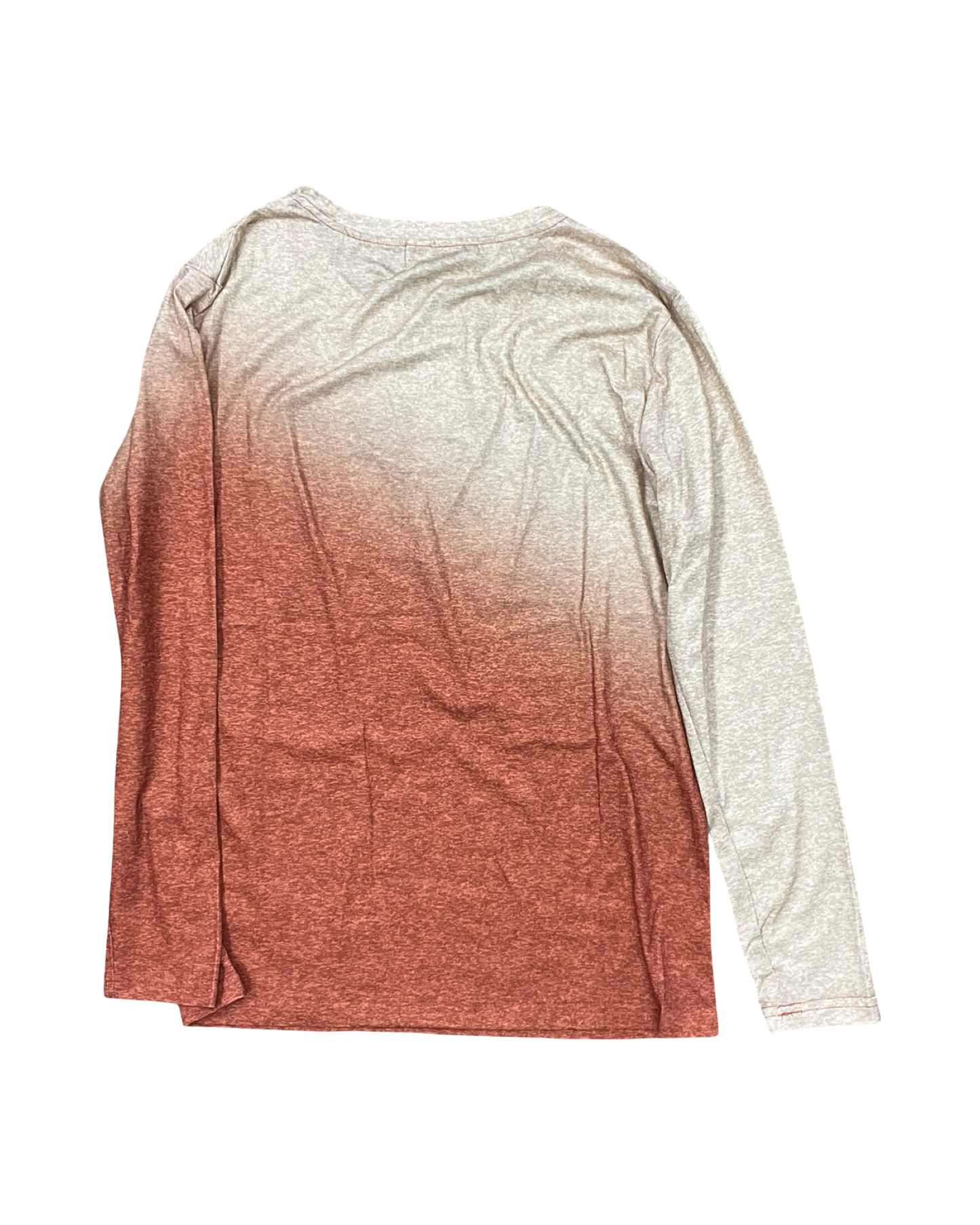 Top Ls By Clothes Mentor In Orange & Tan, Size:M
