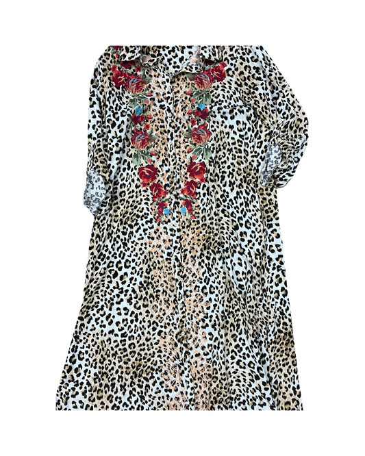 Dress Casual Maxi By Savanna Jane In Animal Print, Size:L