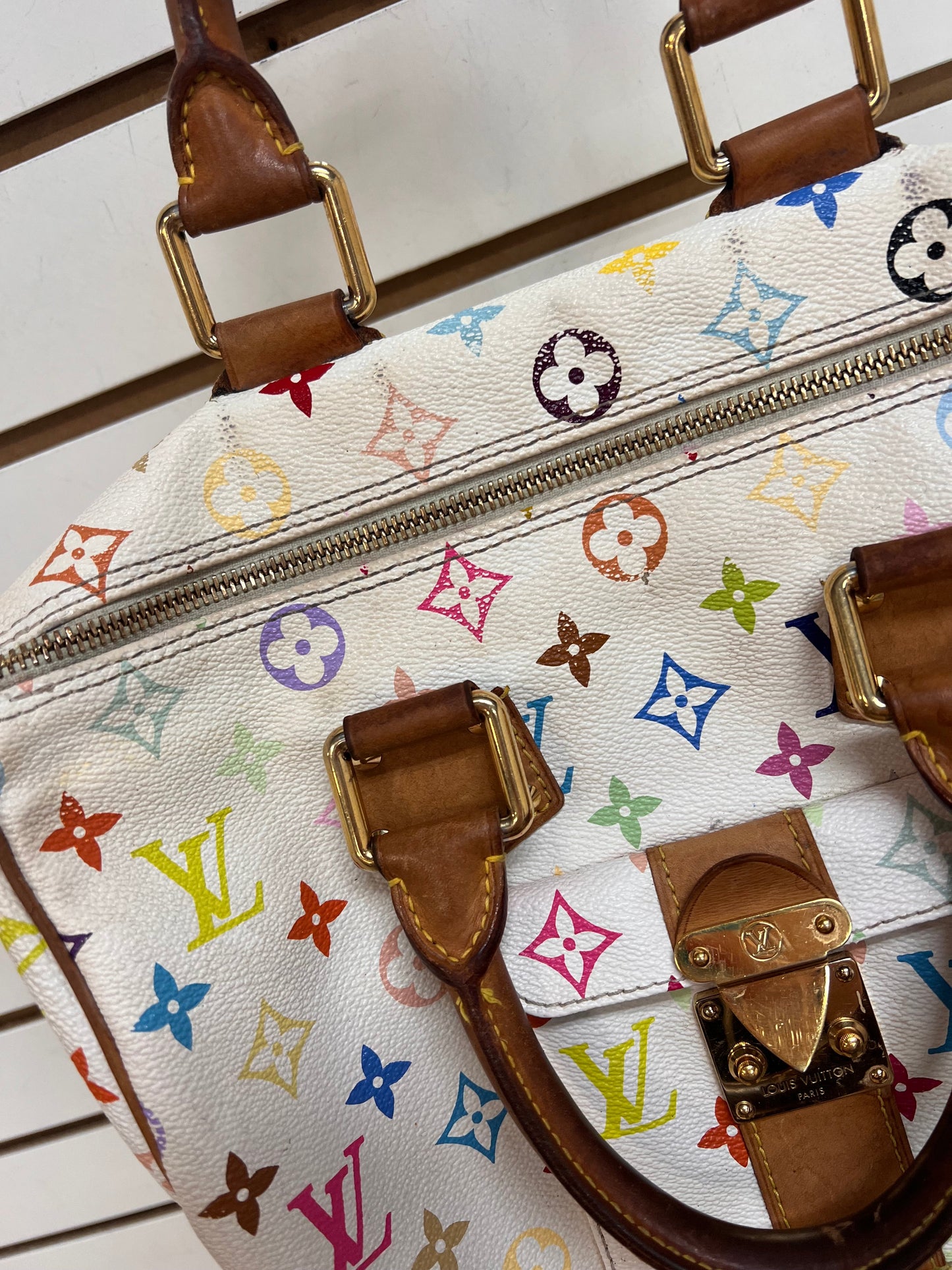 HANDBAG LUXURY DESIGNER by LOUIS VUITTON In WHITE, Size: MEDIUM
