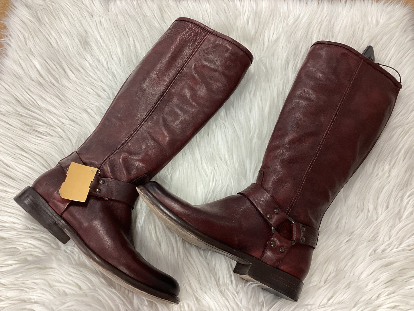 Boots Designer By Frye In Red, Size:8
