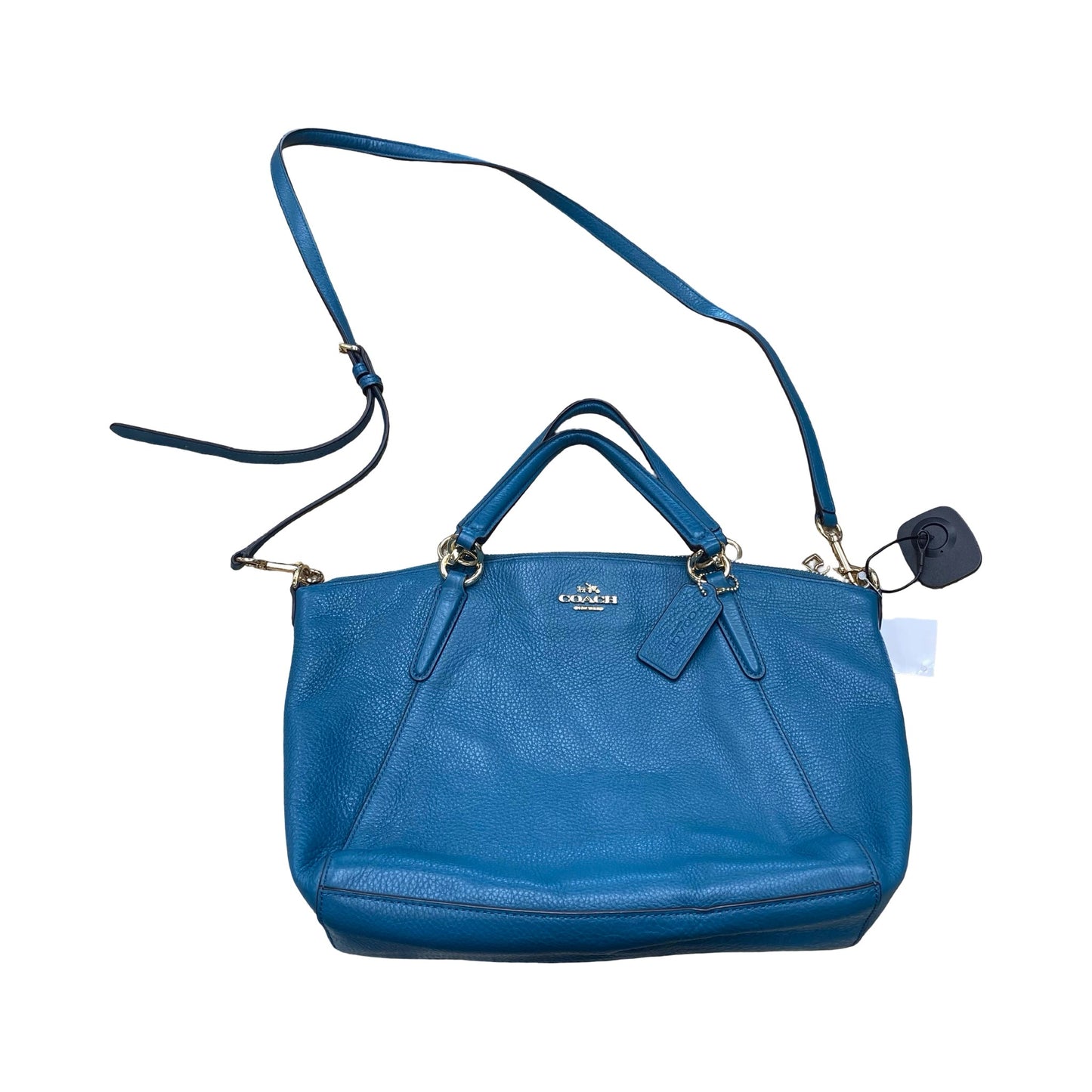 Handbag Designer By Coach In Teal, Size:Medium