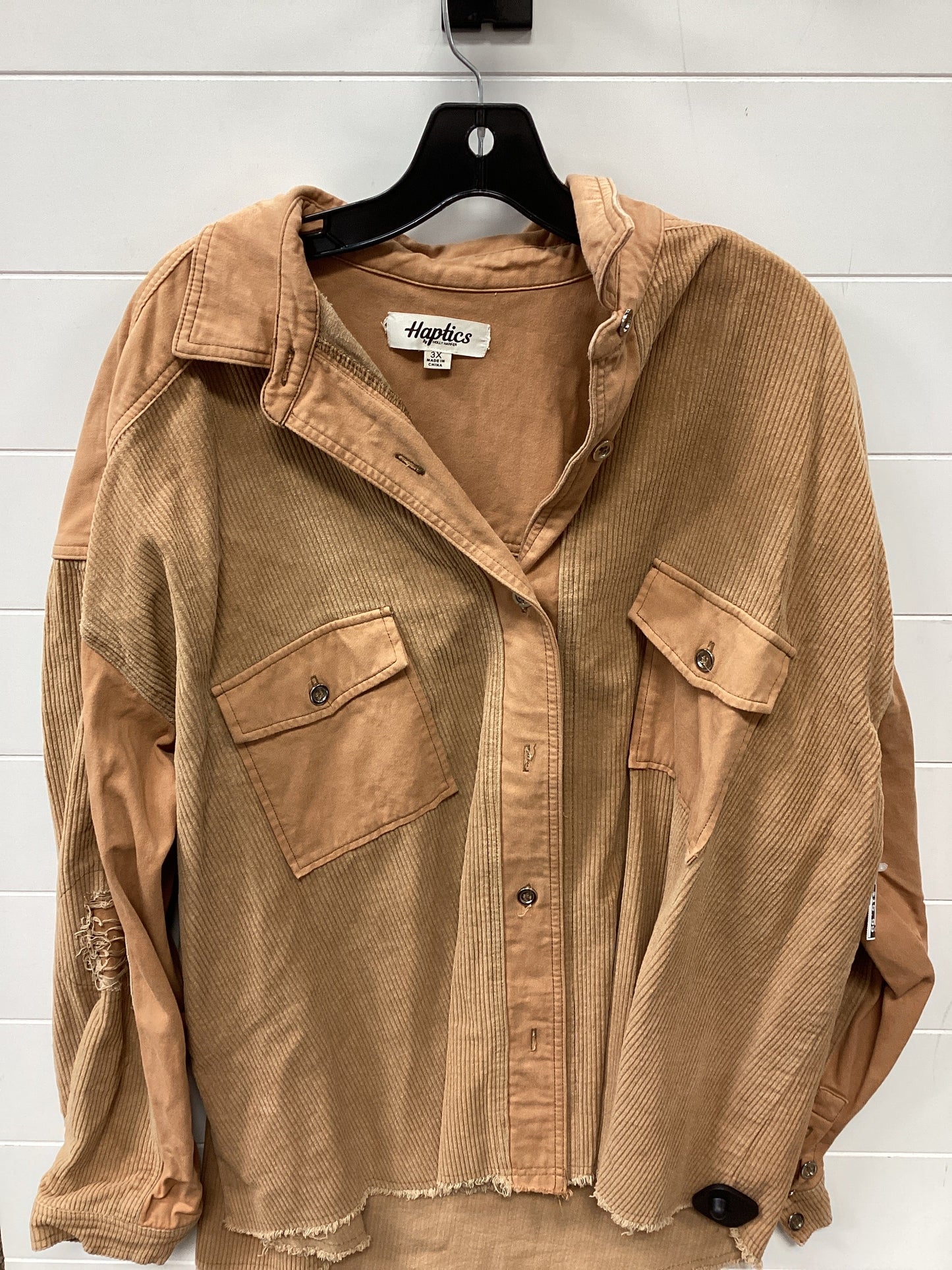 Jacket Other By Haptics In Tan, Size:3X