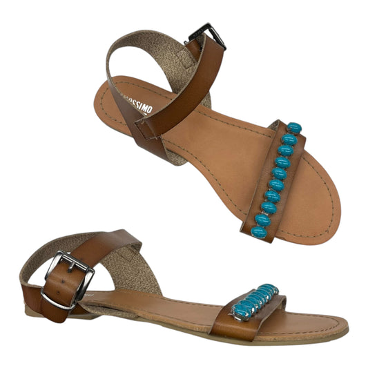 Sandals Flats By Mossimo In Brown, Size:8