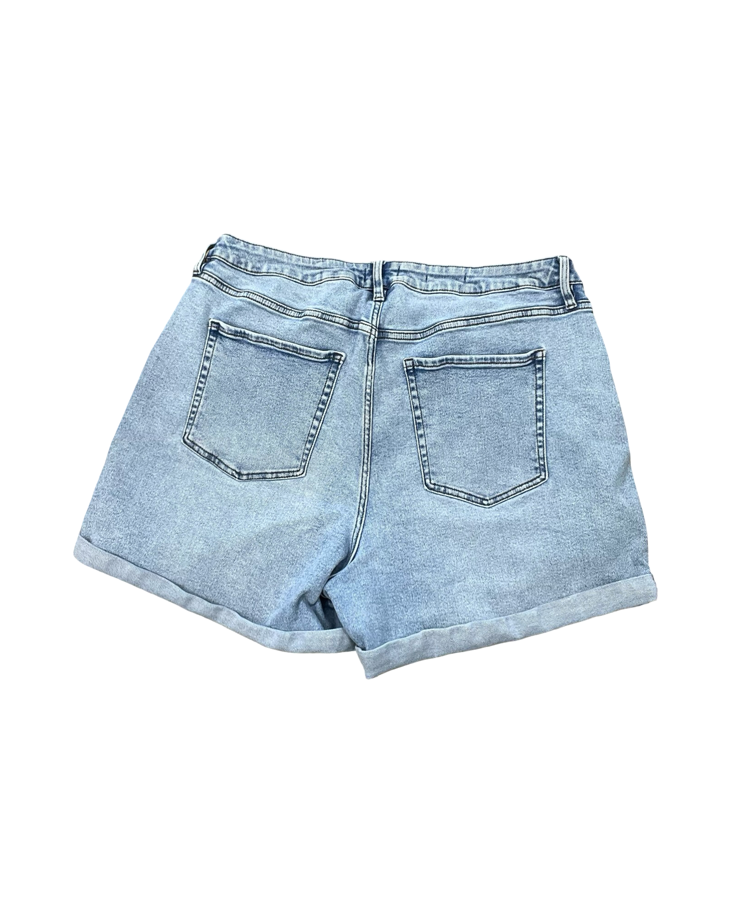 Shorts By Ava & Viv In Blue Denim, Size:20