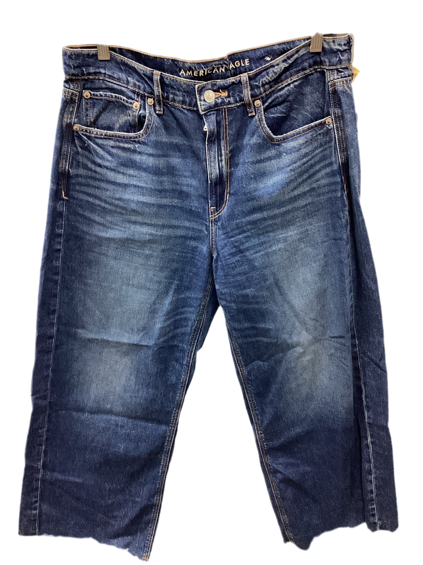 Jeans Wide Leg By American Eagle In Blue Denim, Size:12