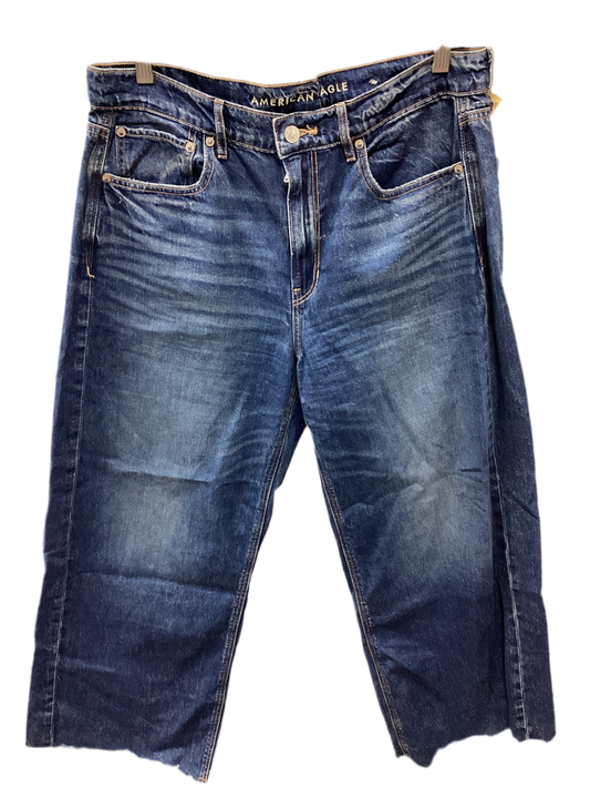Jeans Wide Leg By American Eagle In Blue Denim, Size:12