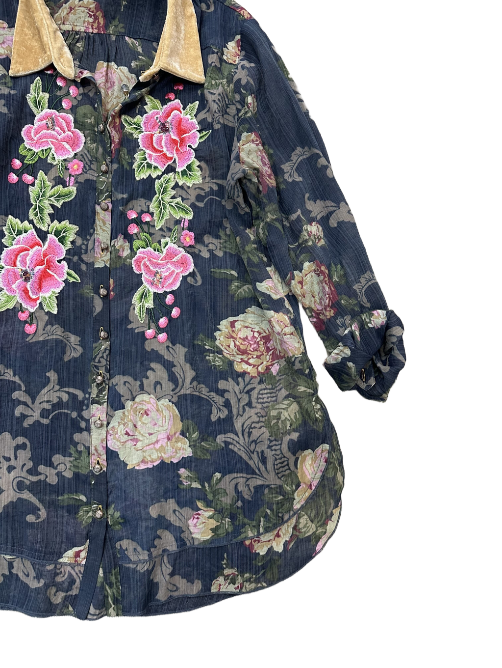 Blouse Long Sleeve By Aratta Silent Journey  Size: L