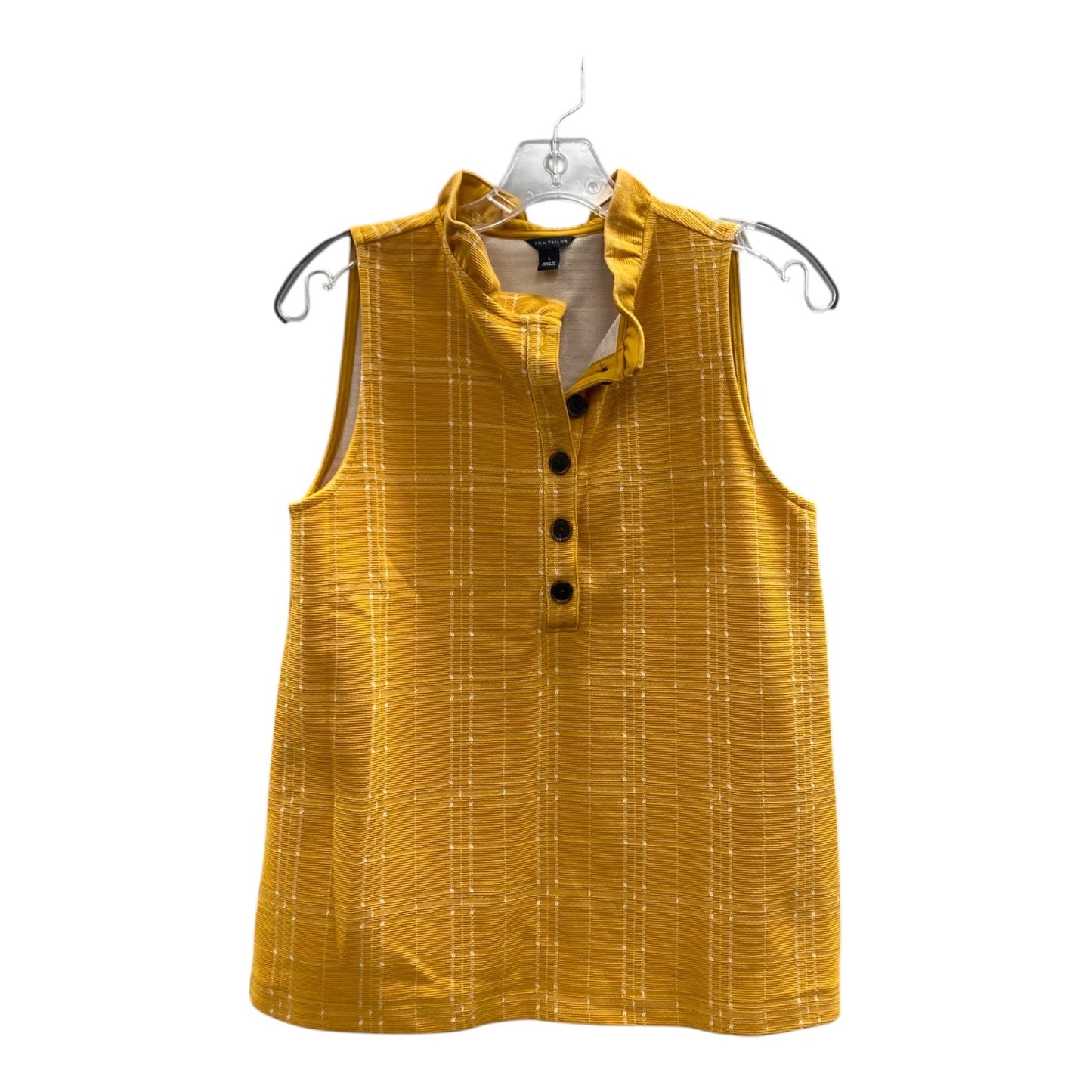 Top Sleeveless By Ann Taylor In Yellow, Size:S
