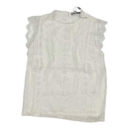 Blouse Ss By Cable And Gauge In White, Size:Xl