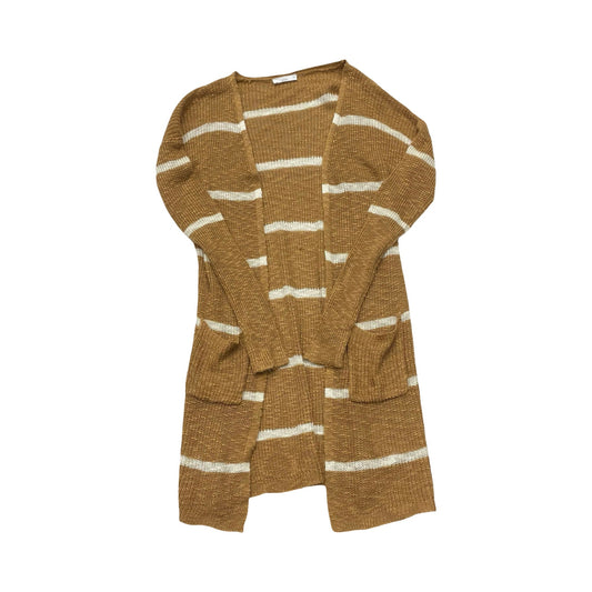 Sweater Cardigan By Talulah In Brown & White, Size:M