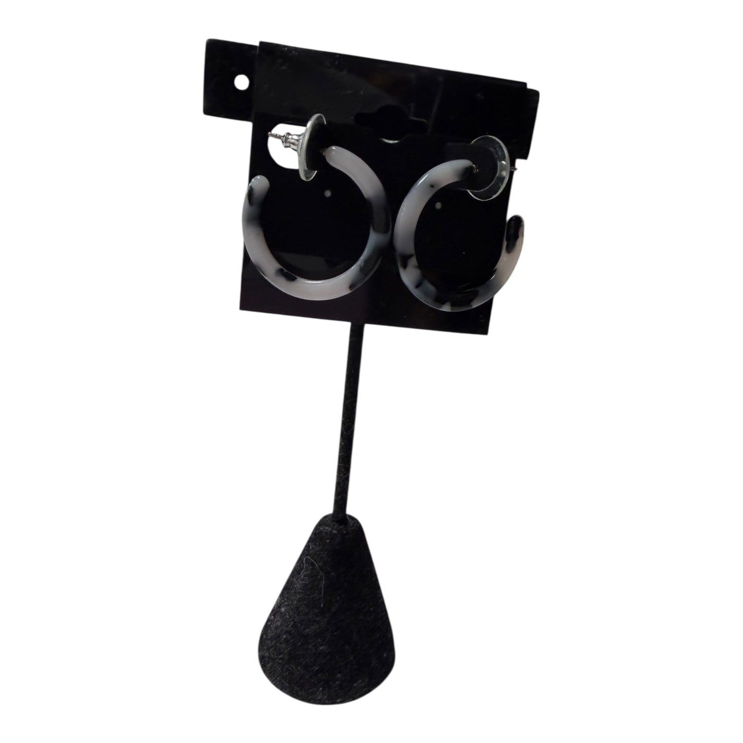 Earrings Hoop  In Grey