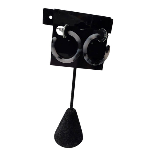 Earrings Hoop  In Grey