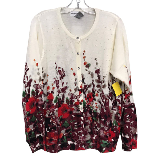 Sweater Cardigan By Cathy Daniels In Multi, Size:Xl