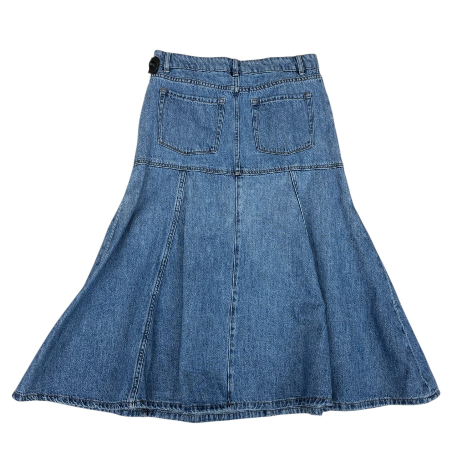 Skirt Maxi By Anthropologie In Blue Denim, Size:10