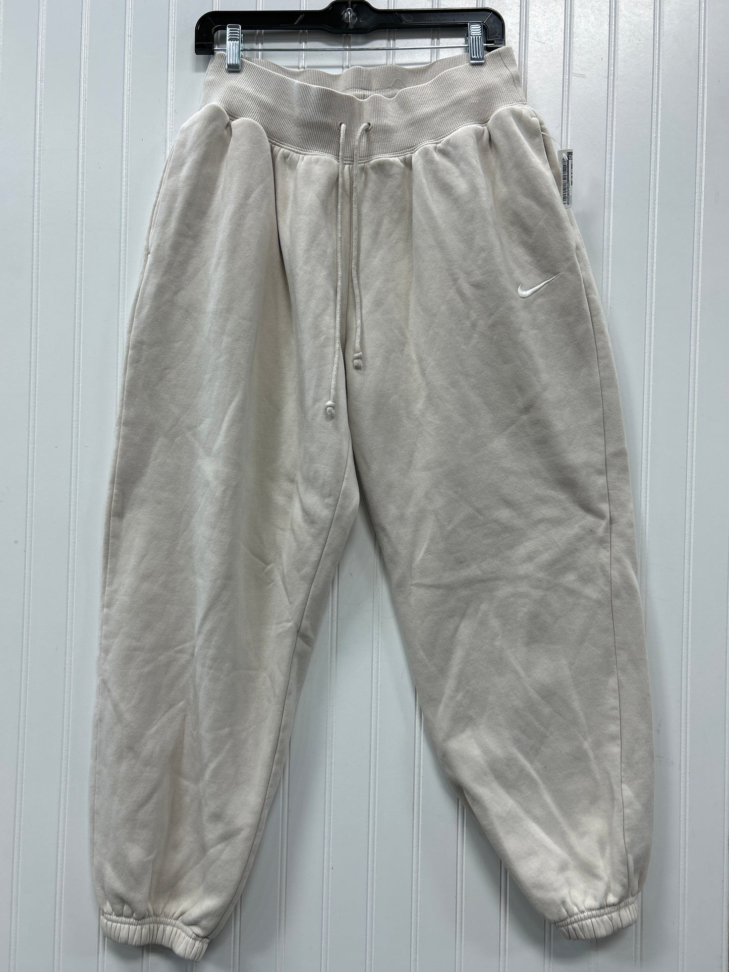 Athletic Pants By Nike Apparel In Cream, Size:M