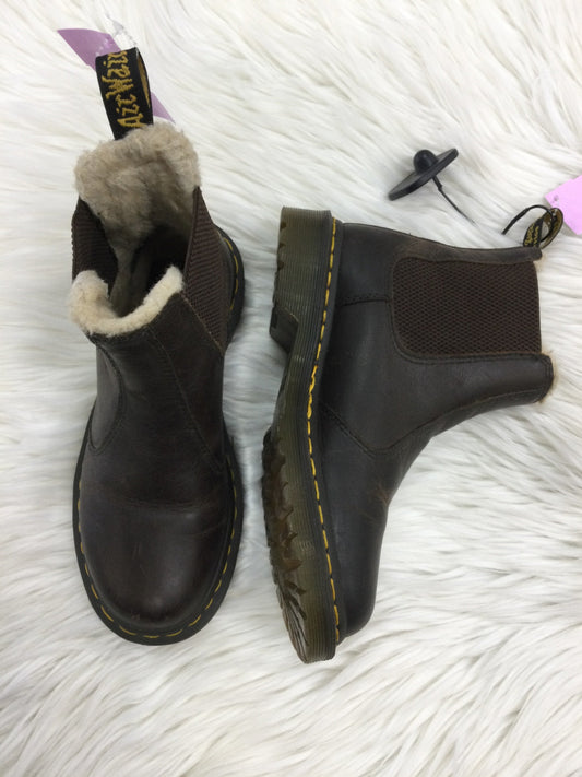 Boots Ankle Heels By Dr Martens In Brown, Size:6