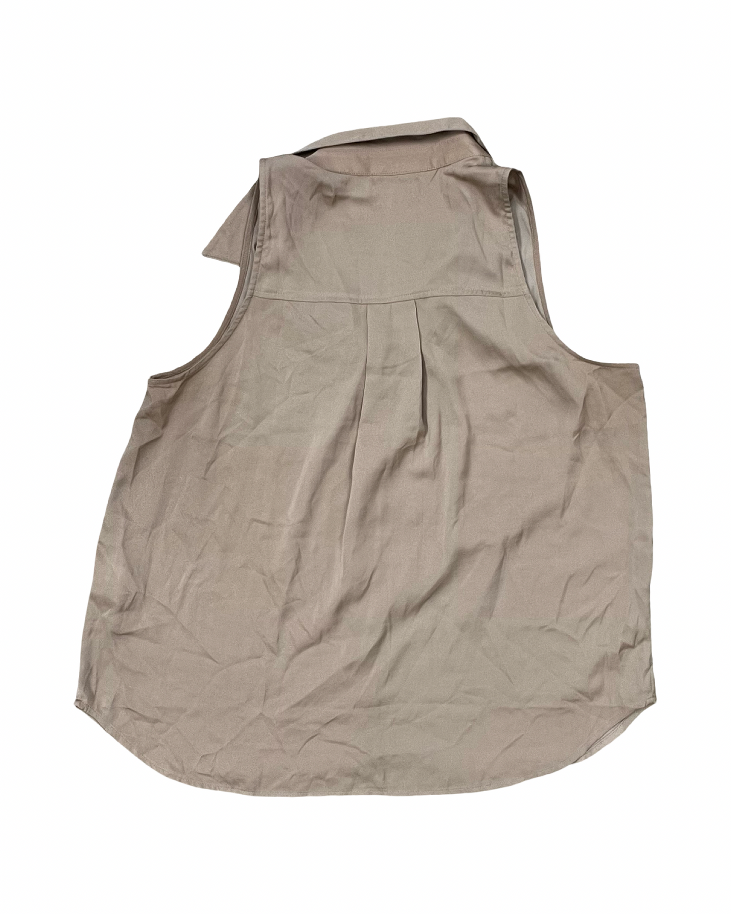 Blouse Sleeveless By Banana Republic In Tan, Size:L