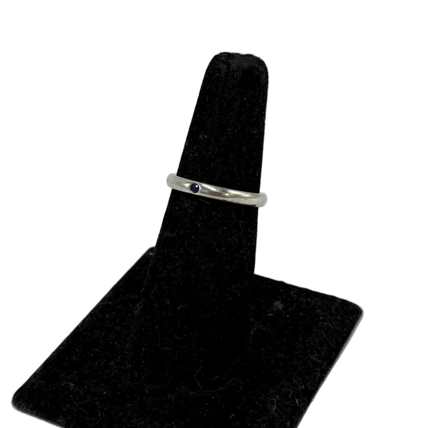 Tiffany & Company Elsa Peretti Sapphire Stacking Band Luxury Ring, Size: 7
