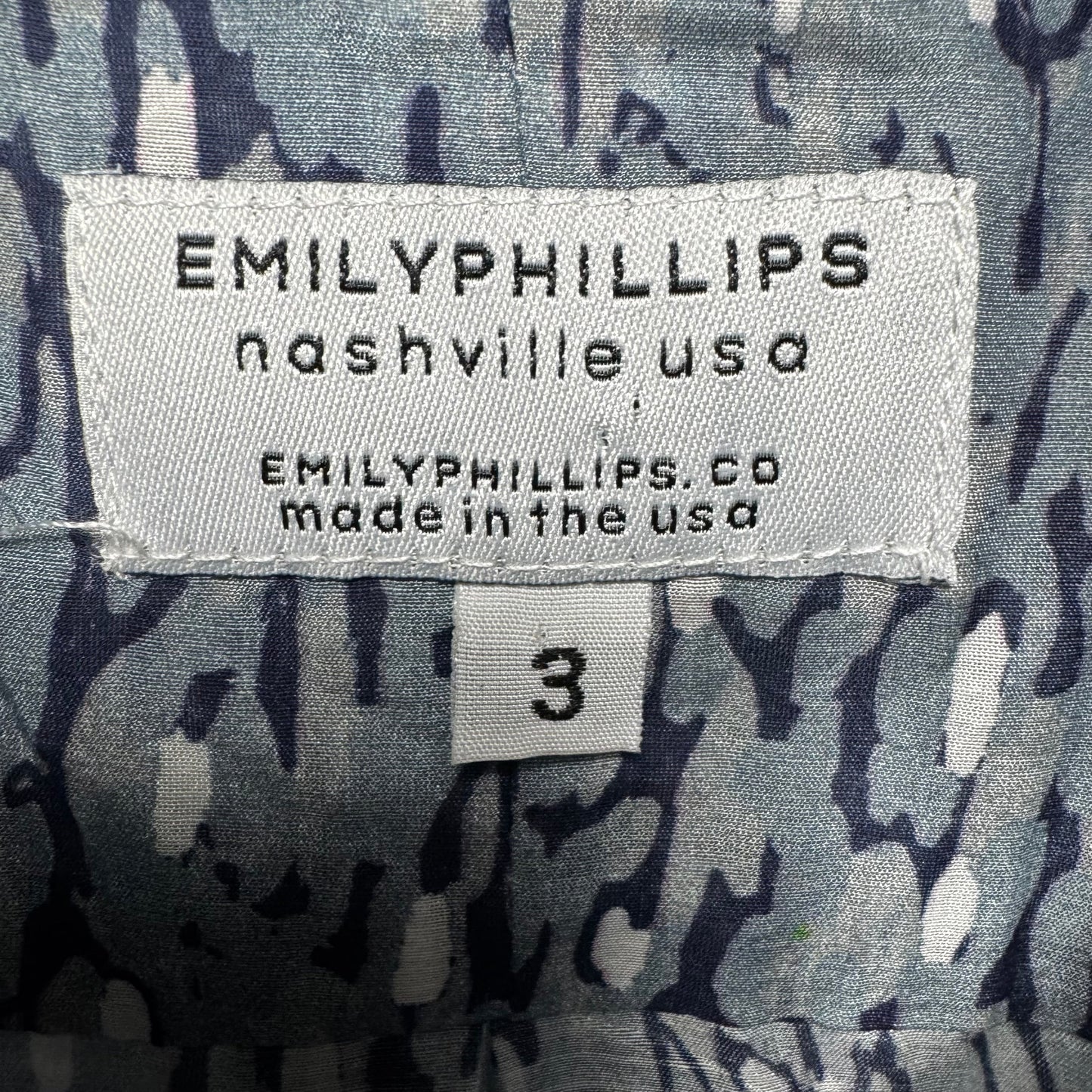Printed Girlfriend Dress By Emily Phillips In Blue, Size: S