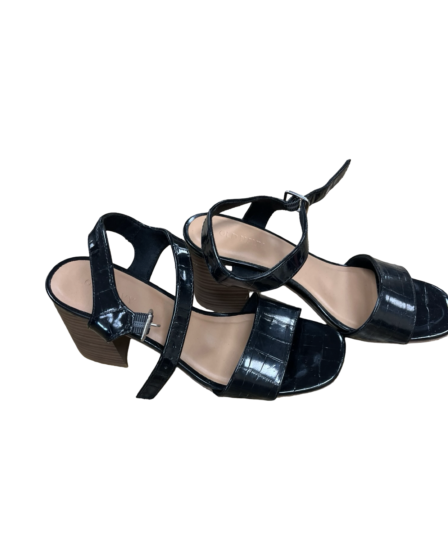 Sandals Heels Wedge By Old Navy In Black, Size:6