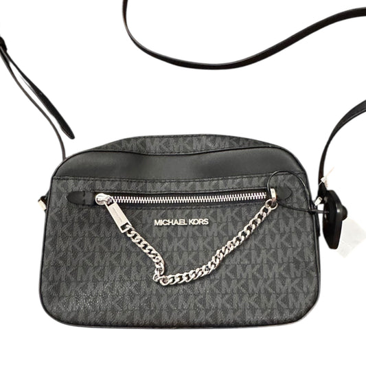 Handbag Designer By Michael Kors In Black & Grey, Size:Medium