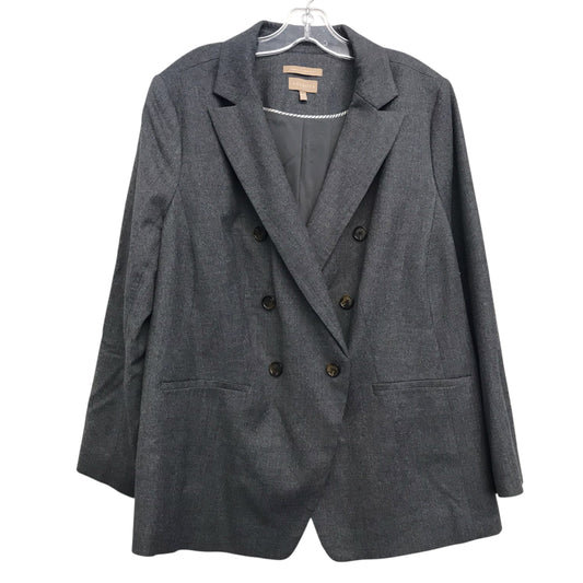 Blazer By Talbots In Grey, Size:1X