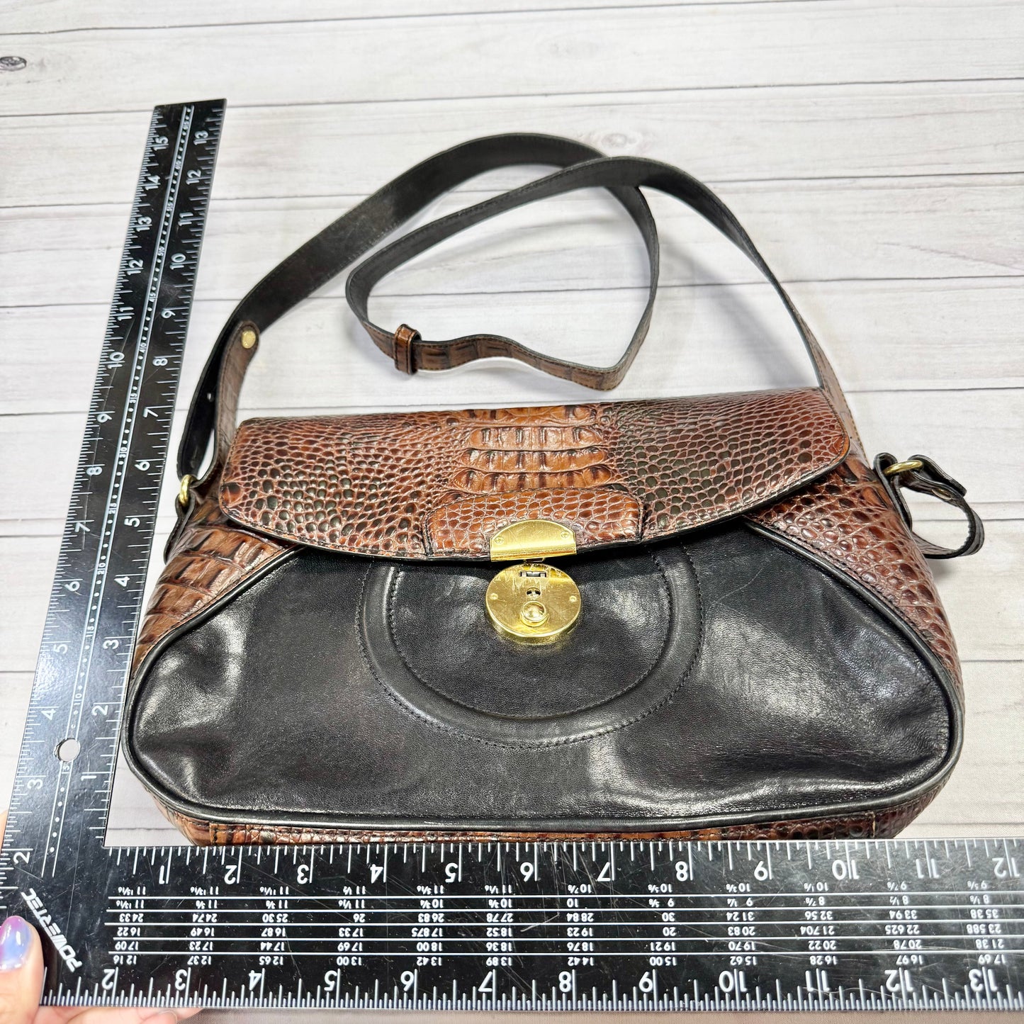 Crossbody Designer By Brahmin, Size: Medium