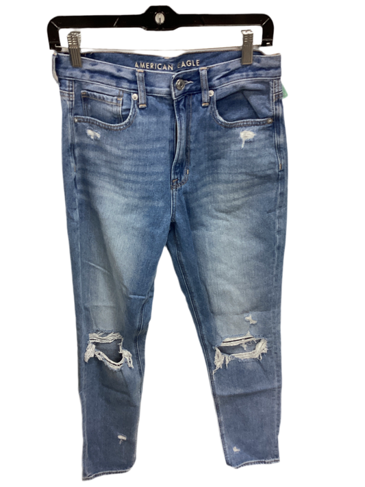 Jeans Skinny By American Eagle In Blue Denim, Size:6L
