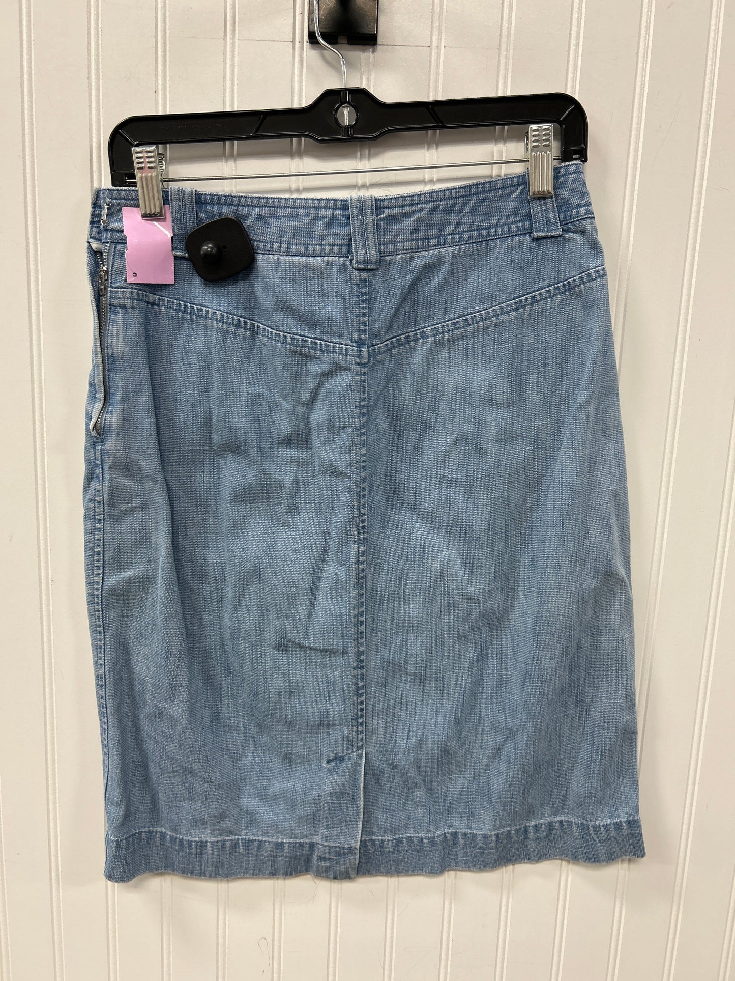 Skirt Midi By Talbots In Blue Denim, Size:6