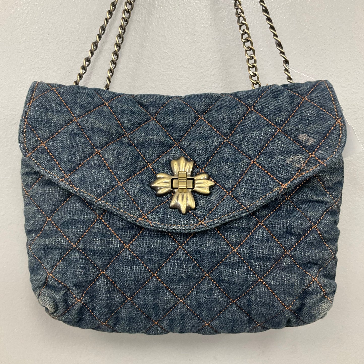 Crossbody Designer By Patricia Nash In Blue Denim, Size:Small