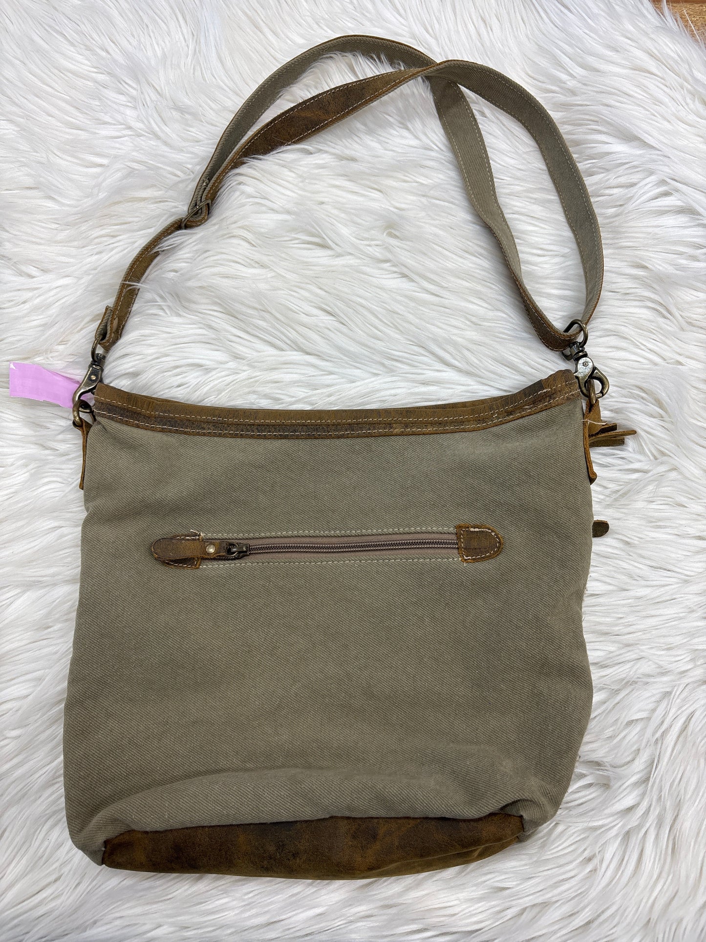 Handbag By Myra In Brown & Cream, Size:Medium