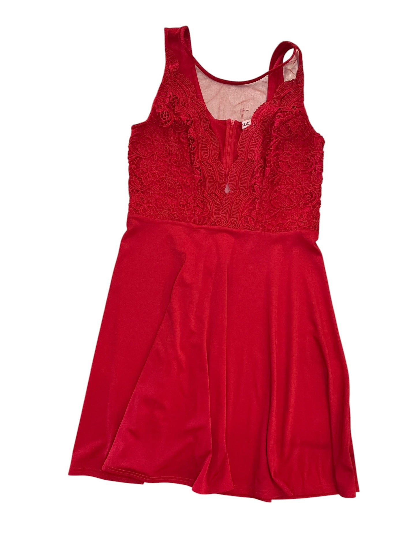 Dress Party Short By Grace Karin In Red, Size:2X