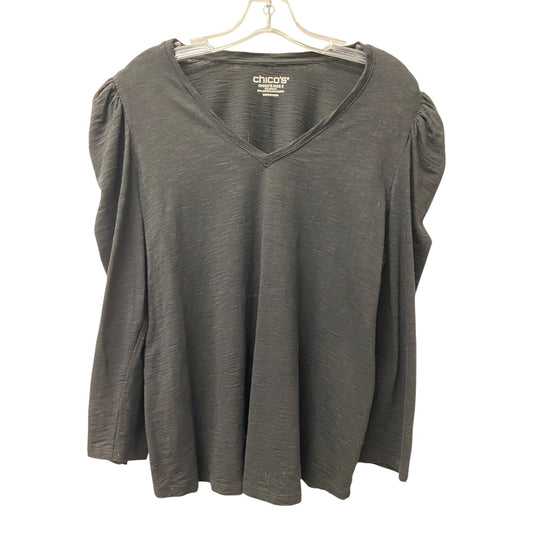 Top Ls By Chicos In Black, Size:Xl