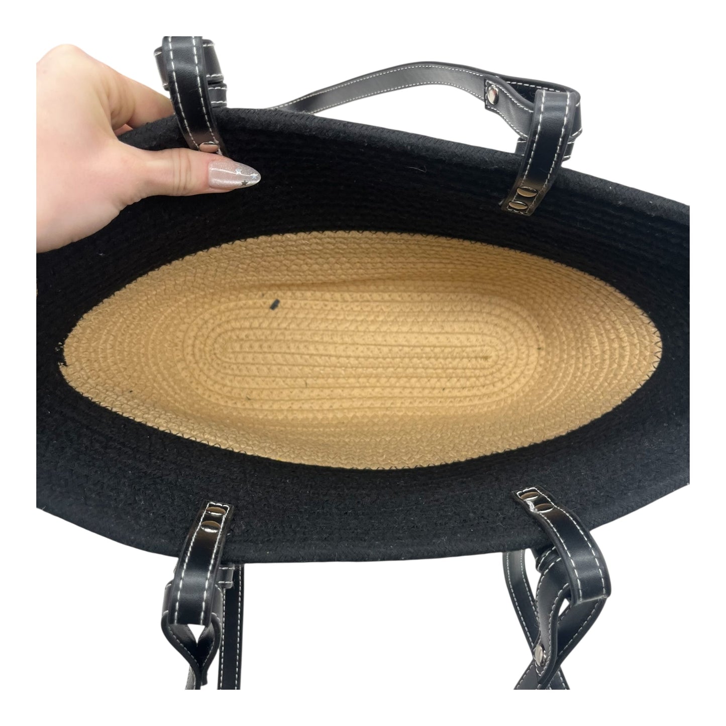 Handbag By Clothes Mentor In Black & Brown, Size:Medium