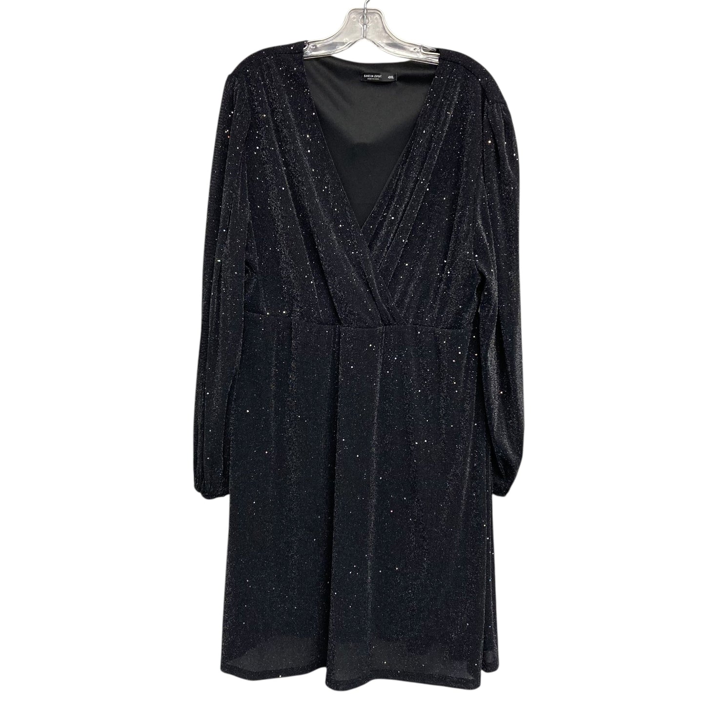 Dress Party Short By Shein In Black & Silver, Size:4X