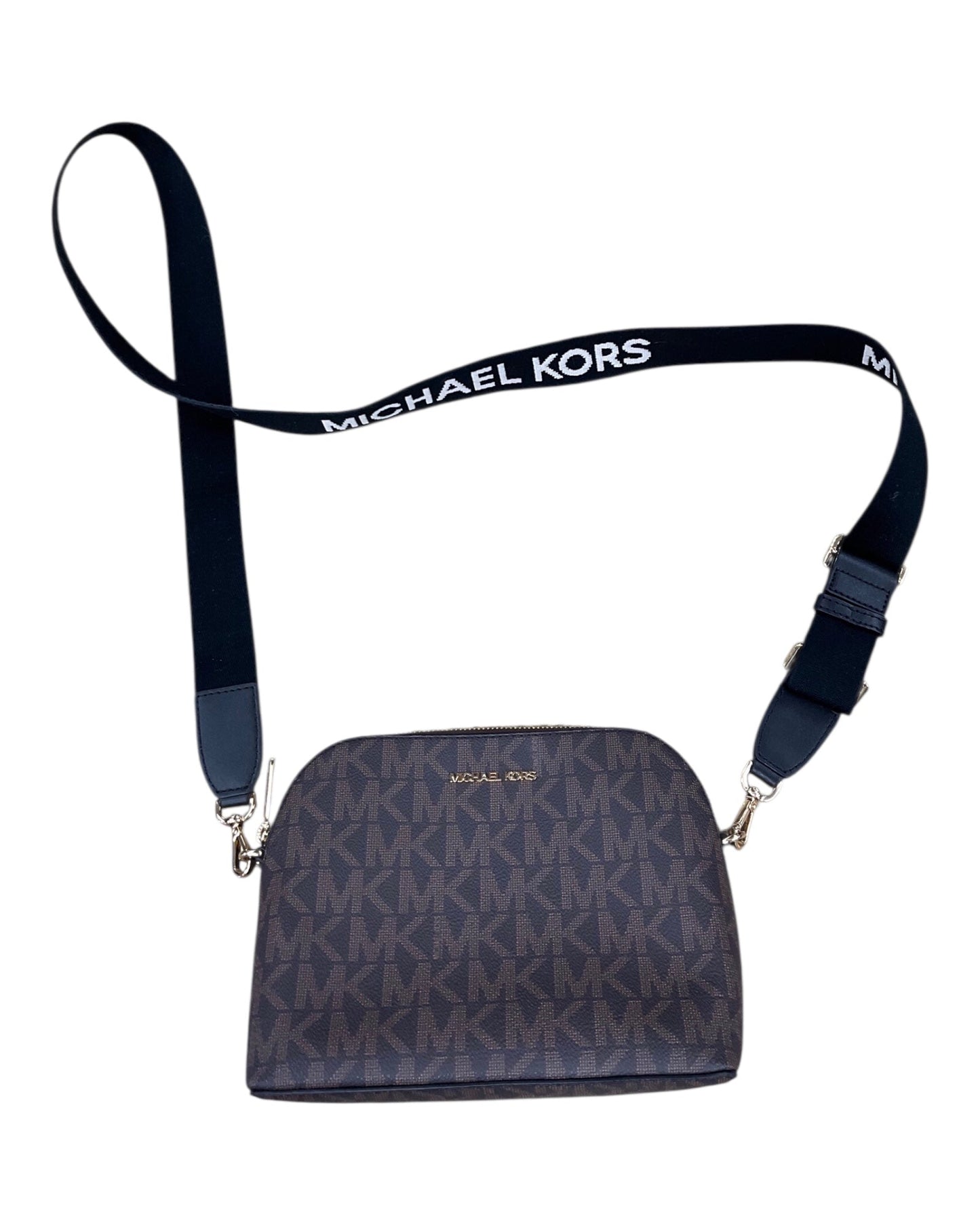 Crossbody Designer By Michael Kors In Black & Brown, Size:Small