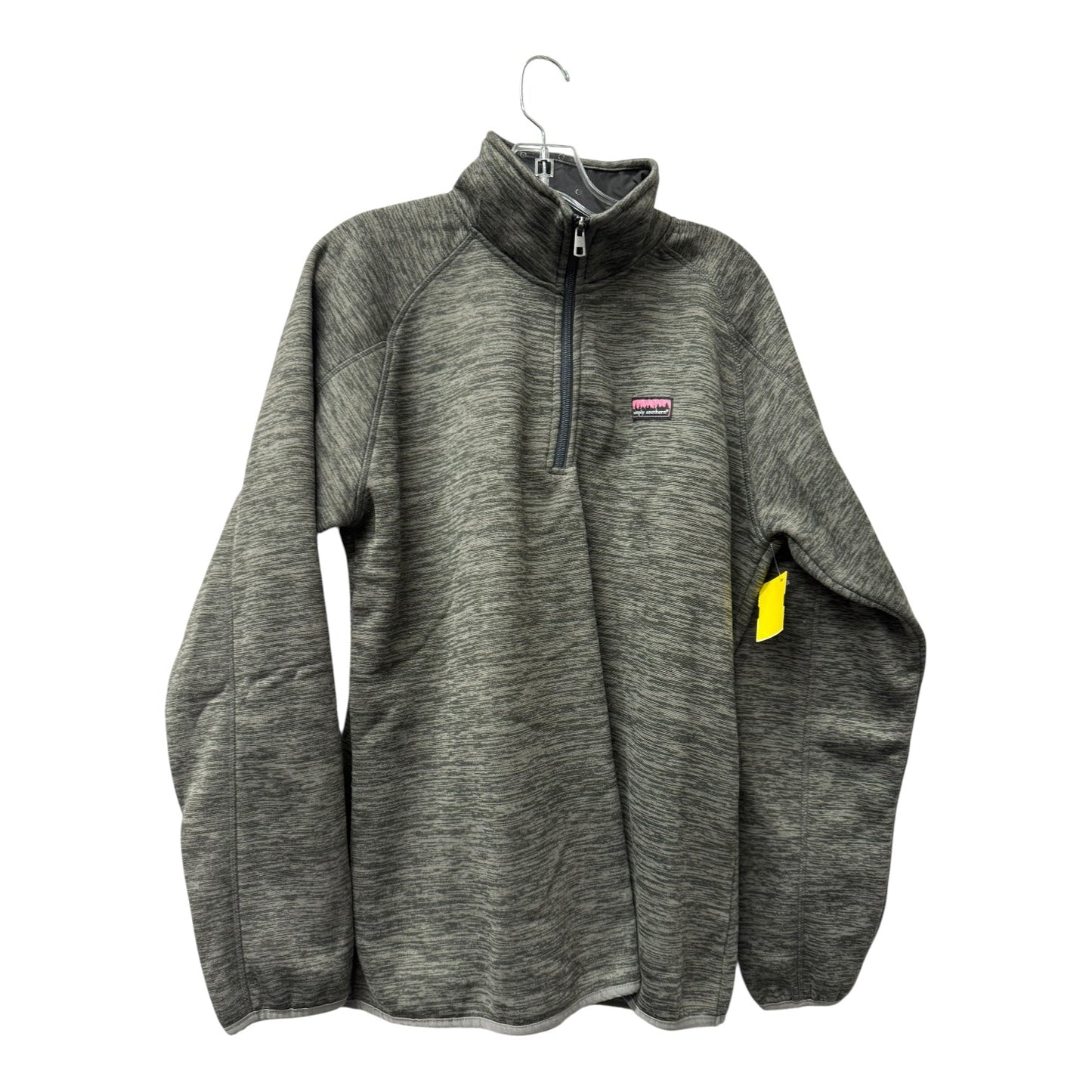 Athletic Jacket By Simply Southern In Grey, Size:Xl