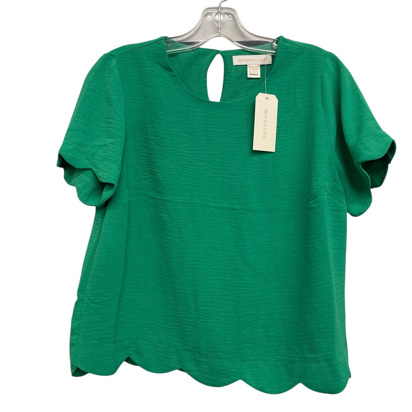 Top Ss Basic By Monteau In Green, Size:M